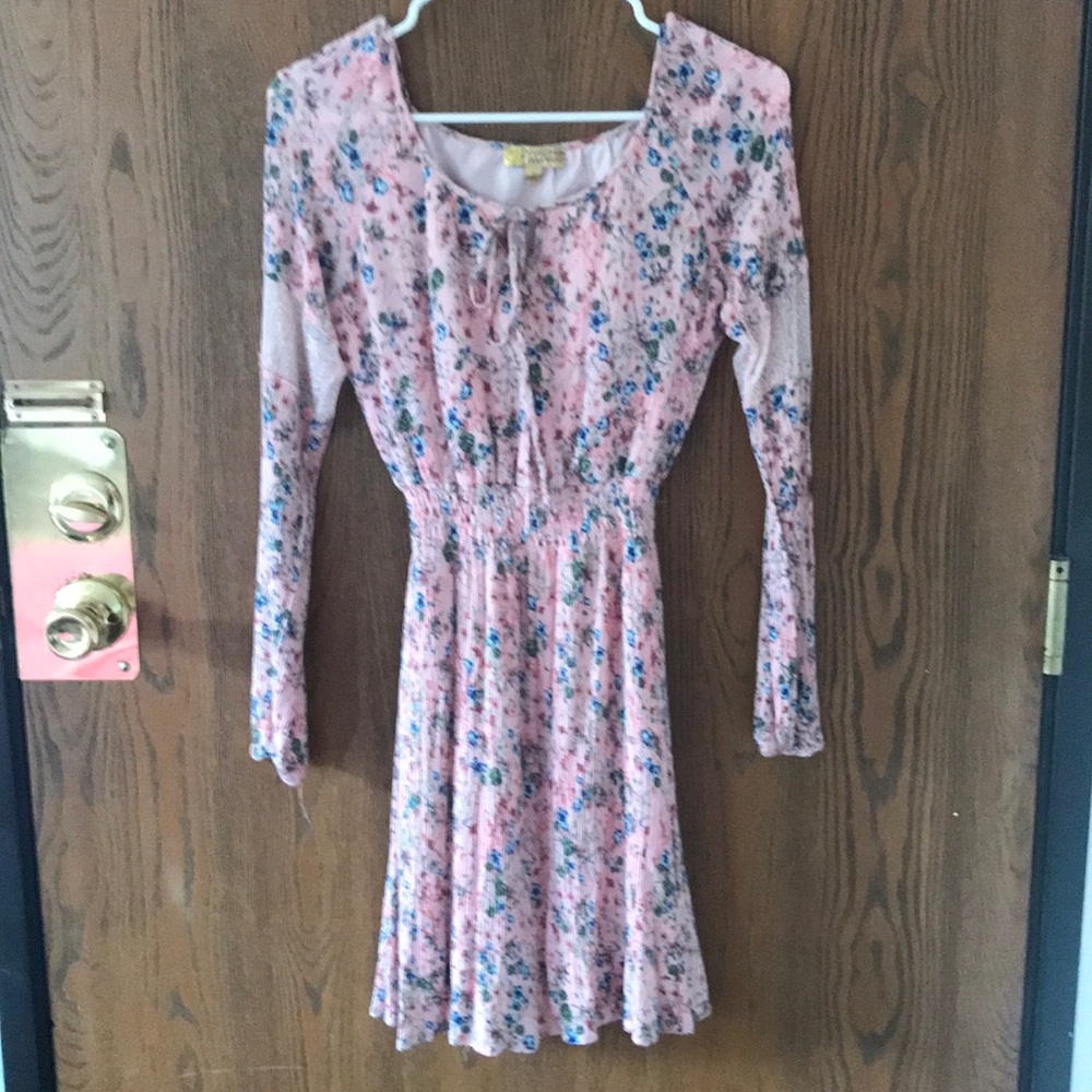 comfy pink floral dress